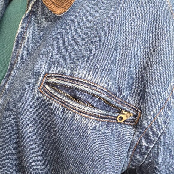 🧥Eagles Ridge Outfitters Long Denim Jacket – Quilted Lining – Size XL - Picture 7 of 7
